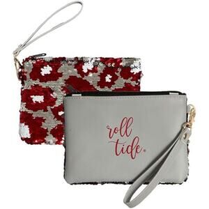 Game Day Roll Tide Sequin Zipper Pouch/Clutch/Wristlet - Game Day Accessory